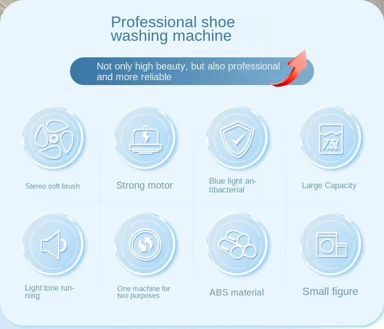 220V shoe washing machine, fully automatic washing and stripping integrated small shoe and sock dedicated washing machine BAA