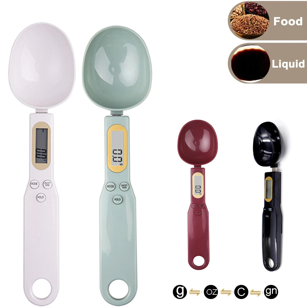 Mini Spoon Scale Digital Kitchen Scale Electronic LCD Food Scale 0.1-500g Weight Measuring Kitchen Tool for Milk Coffee