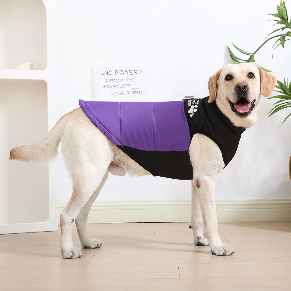 Winter Big Dog Jacket Coat Windproof Clothes For Medium Large Dogs Labrador Vest Outfits Cozy Warm Golden Retriever Pet Apparel