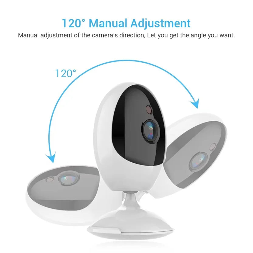 180 Degree Panoramic Camera Wide Angle 1.44mm Fisheye 1080P Indoor Two Way Audio Day and Night Vision ICSEE APP WiFi CCTV Camera