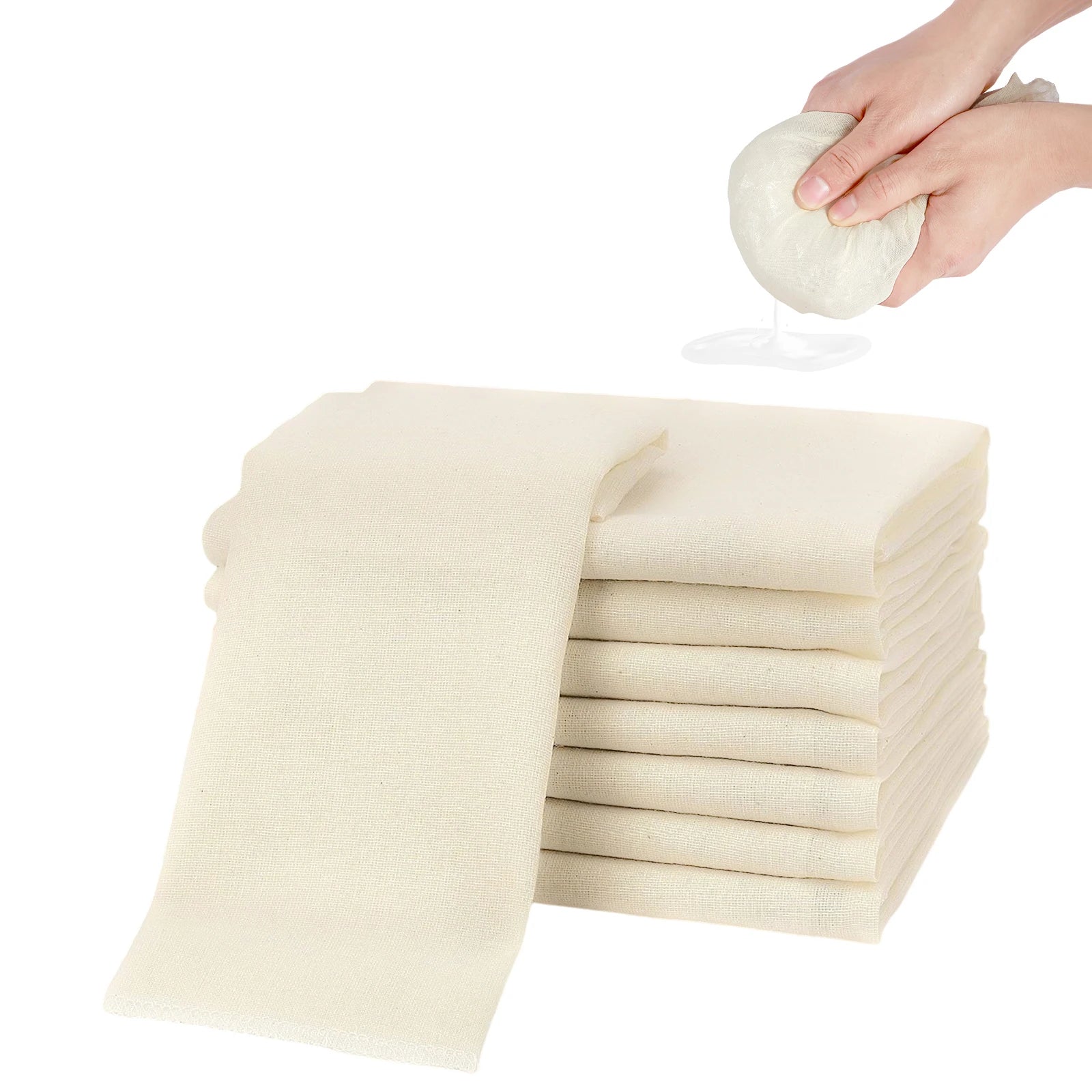 Stainless Steel Tofu Mold and White Cotton Gauze Cheesecloth DetachableSoybean Curd Tofu Making Mold Kitchen Cooking Tool