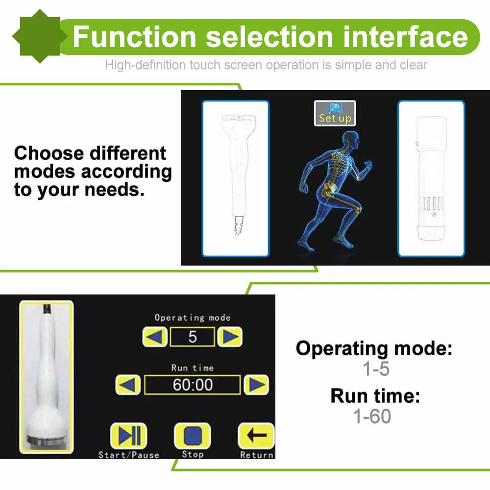 NEW Shockwave Therapy Machine Muscle Strain Pain Relief Body Relax 300mj Shock Wave Equipment Ultrasound Physiotherapy Device