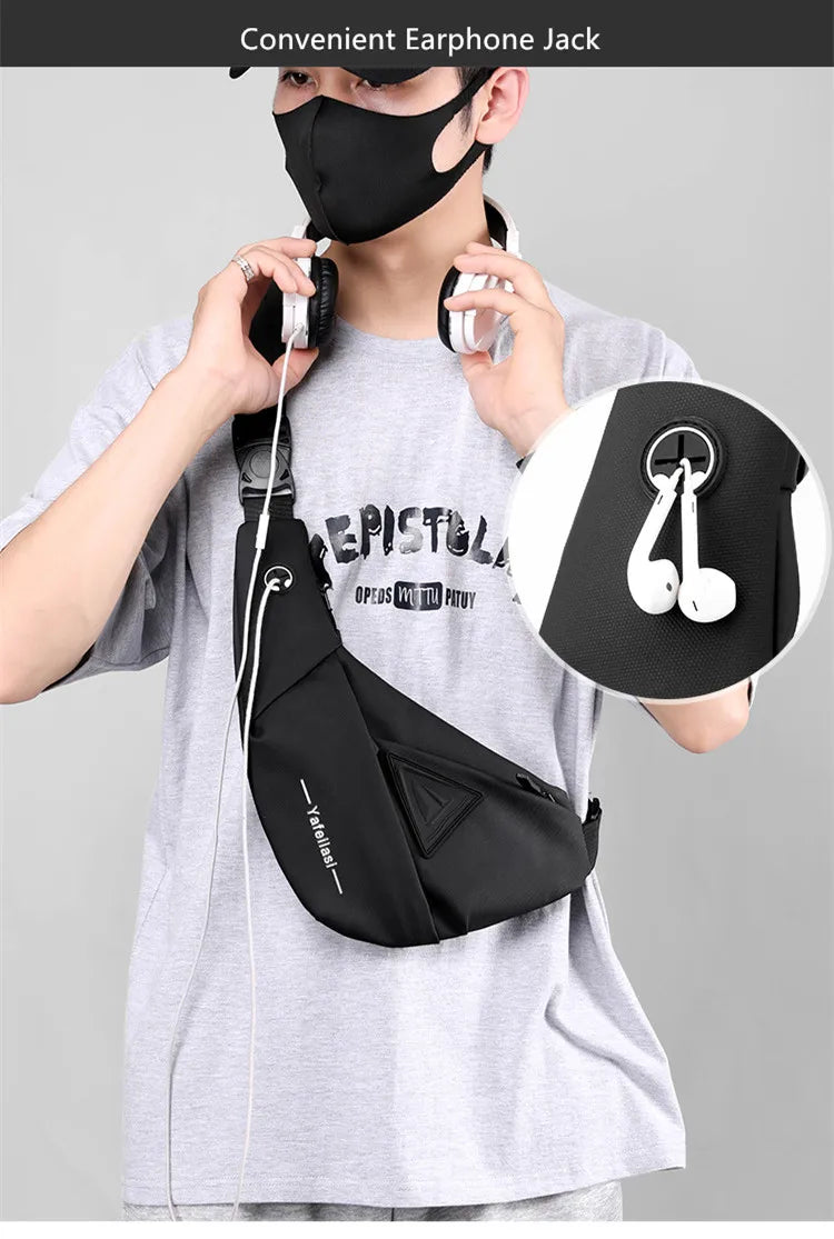 sling chest bag small shoulder bag husband messenger bag for men boy mini travel bag cross body bags anti theft mobile phone bag