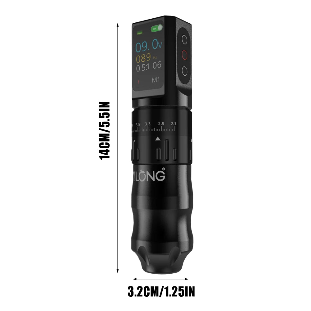 YILONG Professional Wireless Tattoo Power Pen Tattoo Machine  Adjustable Stroke 2.7mm-4.5mm Tattoo Gun For Body Art