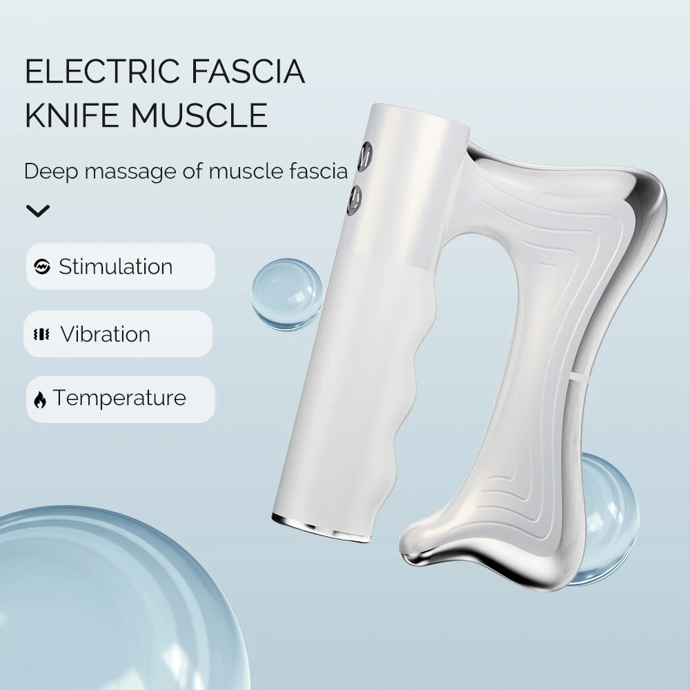 Electric Fascia Massager Body Massage Muscle Scraper Fascia Knife Fitness Vibration Muscle Relaxation Body Lifting Massage Blade