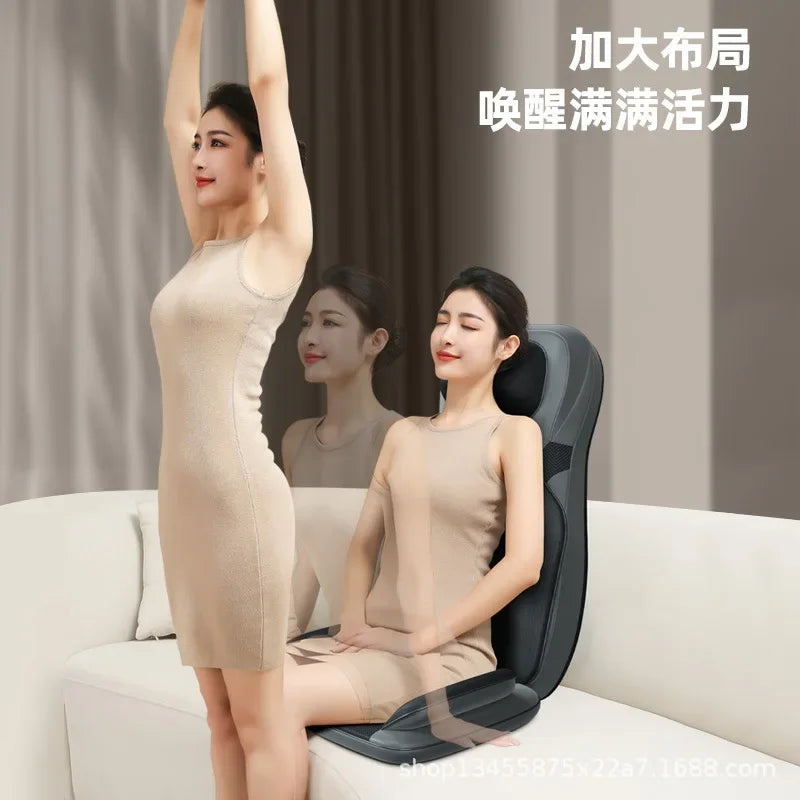 Full Body Hot Compress Massage Cushion Household Five-in-one Multi-part Massage Pad Intelligent Remote Control