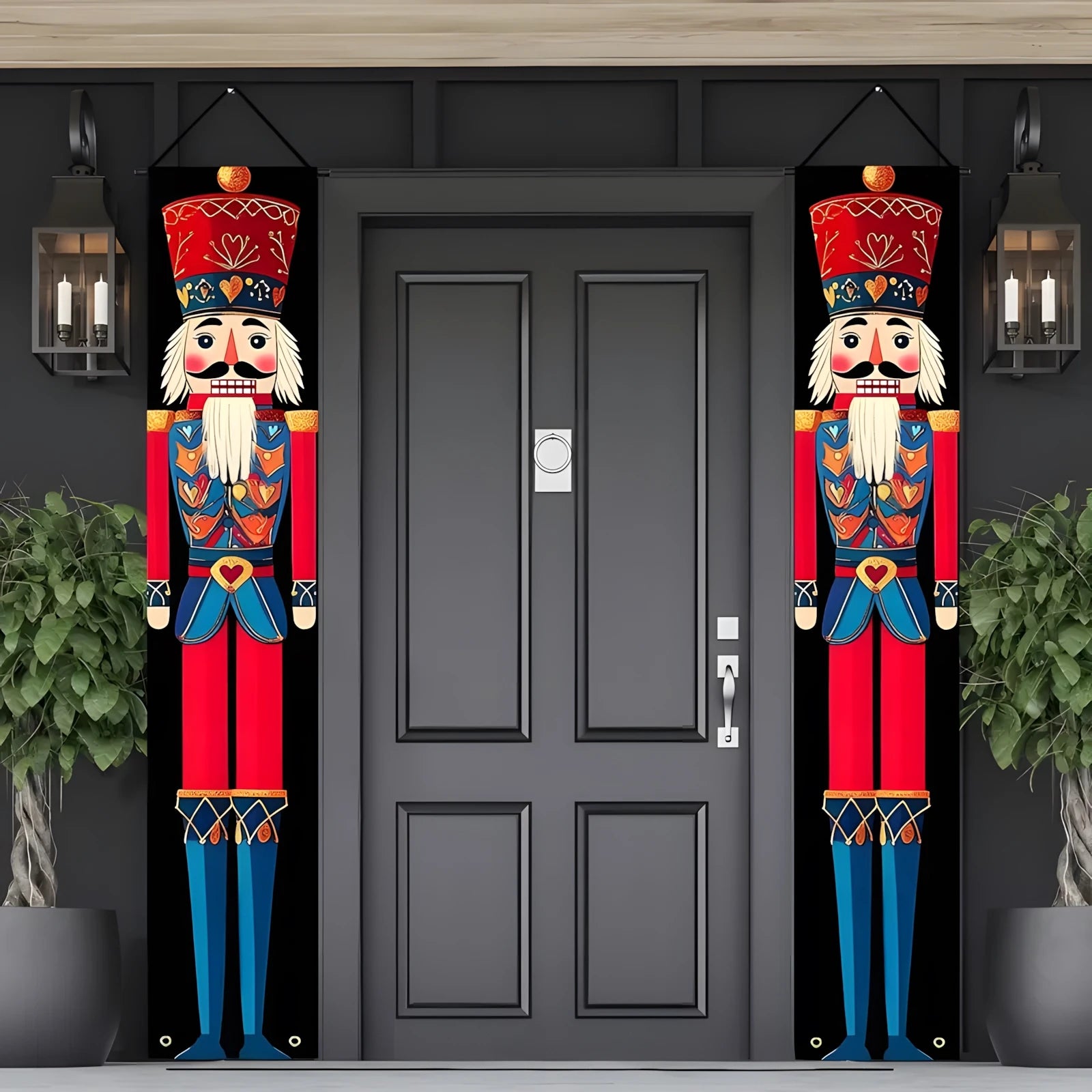 Christmas Nutcracker Banners Christmas Party Decor 2025 Xmas decor Holiday Nutcracker couplet Navidad Natal New Year Gift 2026