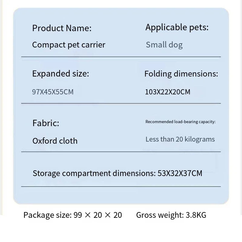 Load Bearing 20kg Small Foldable Pet Stroller for Going Out, Cat Dog Cart, Teddy Cart Lightweight Type Pet Stroller High-quality