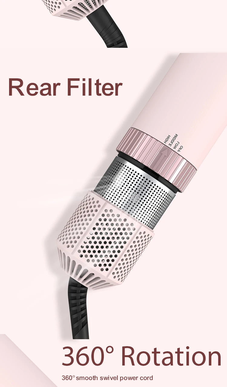 5in1 Hair Dryer Brush Curling Iron Hair Dryer Detachable Auto Wrap Curlers Fast Drying Electric Styling Hair Blower Brush