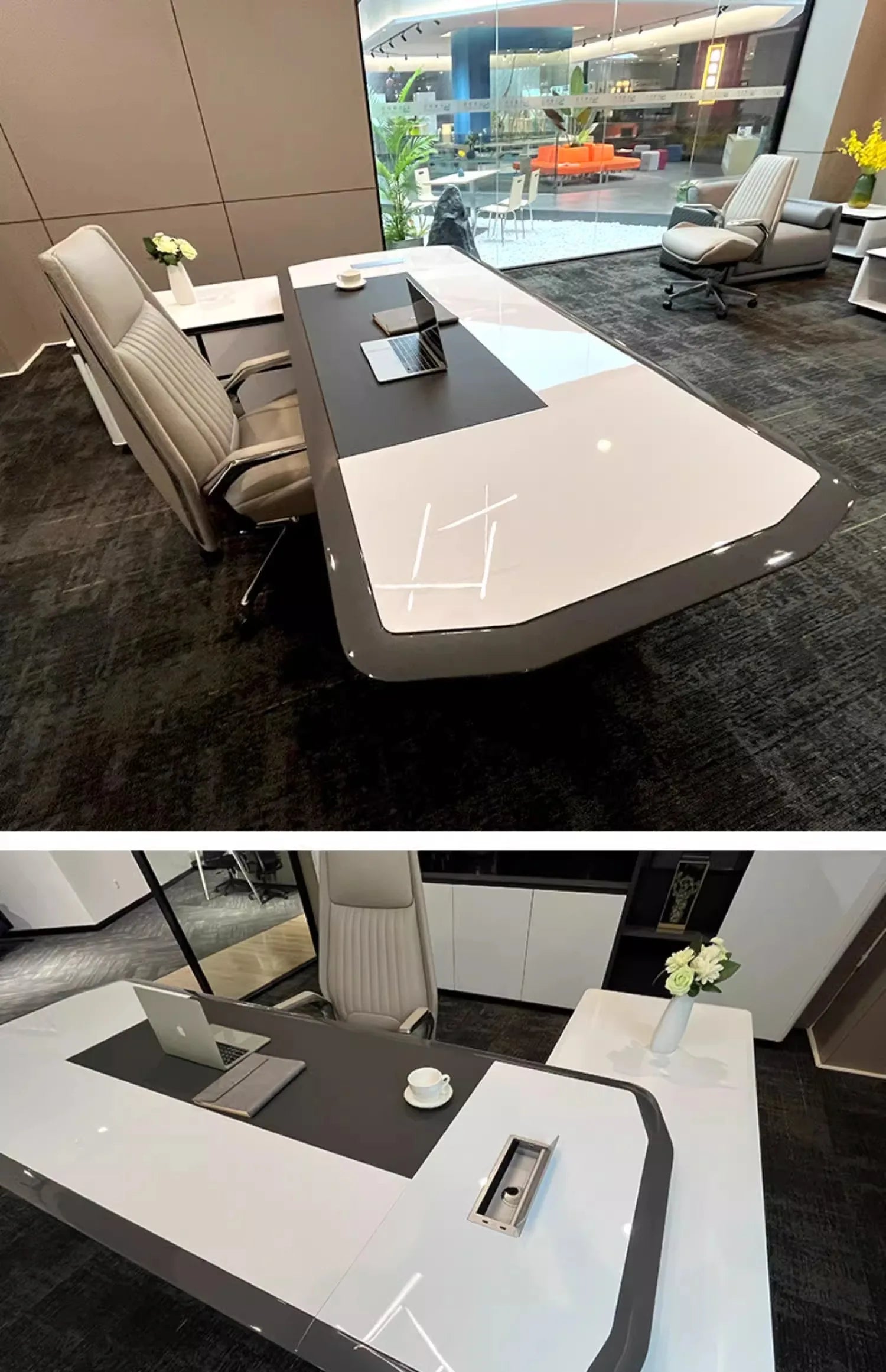 Organizer High End Computer Desks Modern Corner Work Light Luxury Office Desk Storage Creativity Escritorio Oficina Furniture