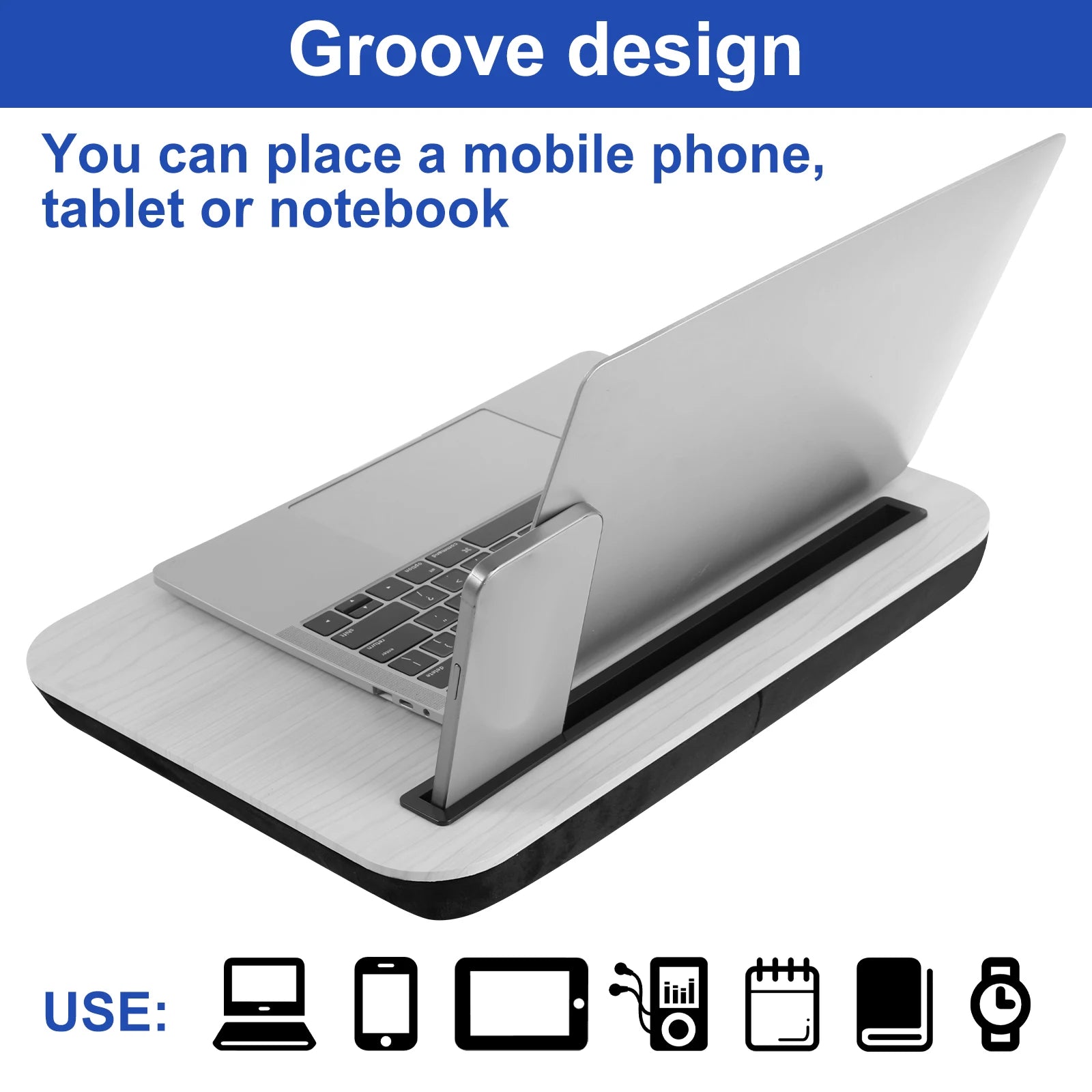 Lap Desk with Tablet Slot Portable Lap Laptop Desk Lightweight Stable Laptop Desk Tray Lap for Working in Bed