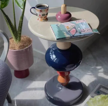 X&D Nordic Creative Solid Wood Baking Varnish Modern Simple Sofa Movable Corner Designer Net Brown Sugar Gourd Small Tea Table