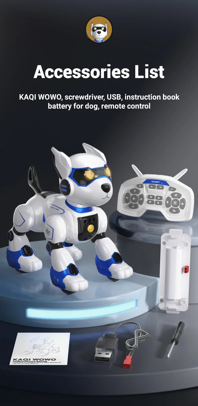 JJRC New Product R27 Smart Voice Robot Dog - Kids' Electronic Pet, Early Education Interactive Toy Robot Halloween Gift
