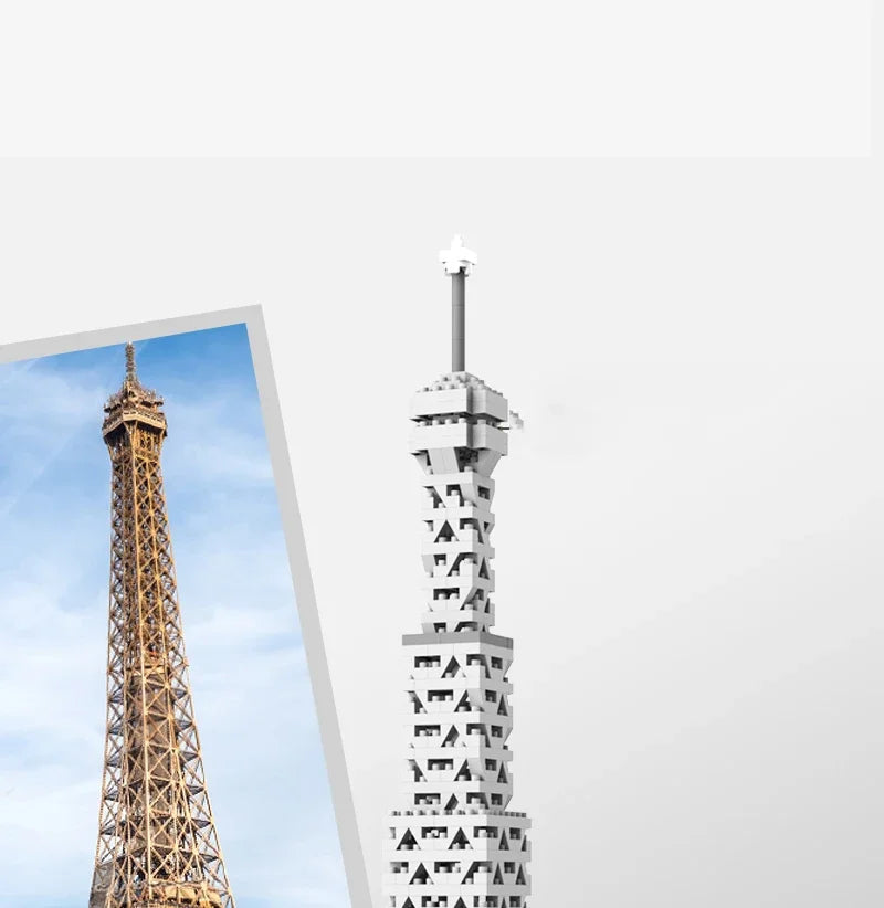 Eiffel Paris Tower Building Block Series Boys and Girls Children's Micro Particle Building Block Assembly Puzzle Toys