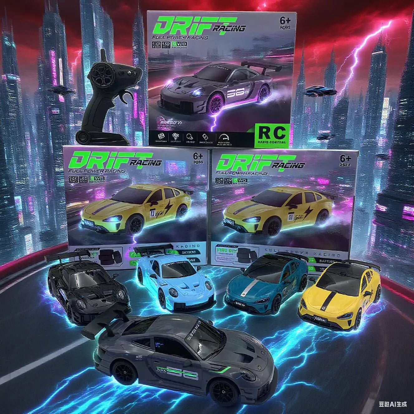 2025 New, Limited Edition Rc Drift GT3 RS 911 mi SU7 1:24 Drift Racing Car, Racing Kids Gift with High Speed Remote Control