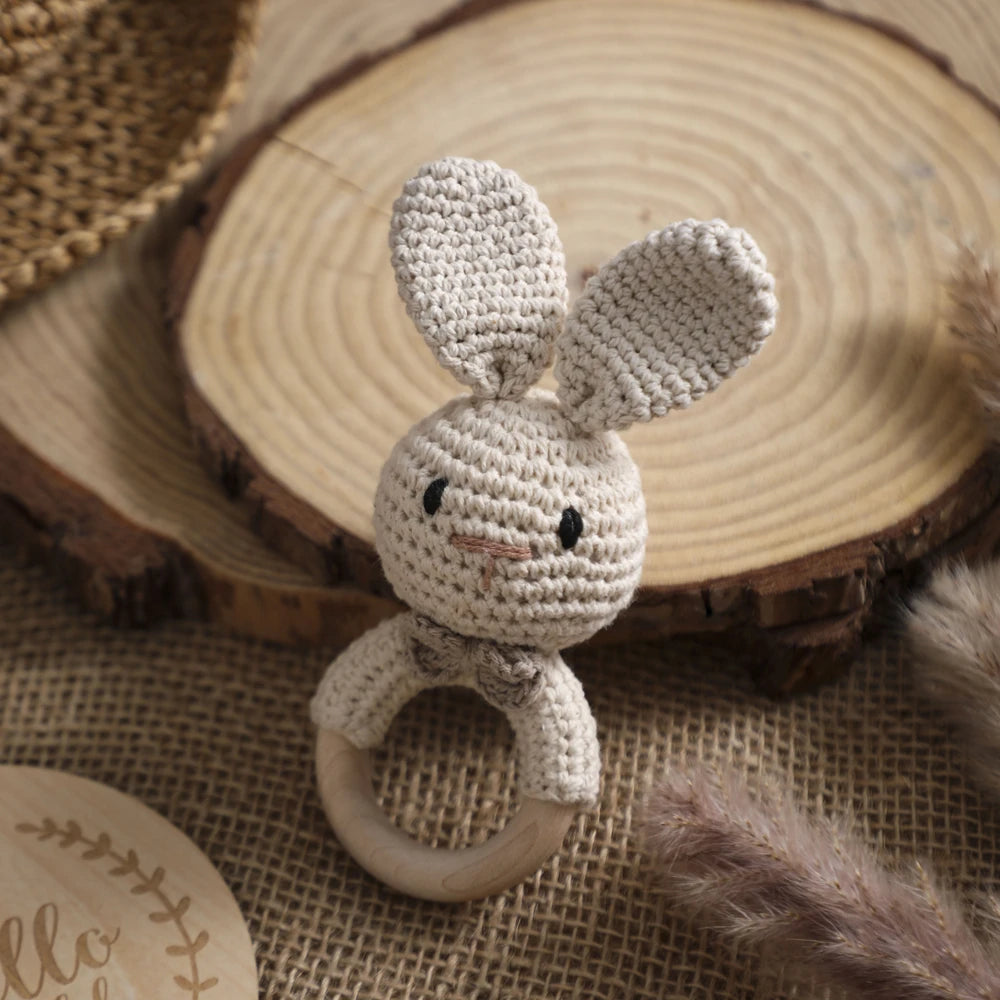 Newborn Bath Set Baby Drool Towel,Socks,Rattle,Brush,Mileage Card Gifts Box Photography Props Accessories Wooden Children's Gift