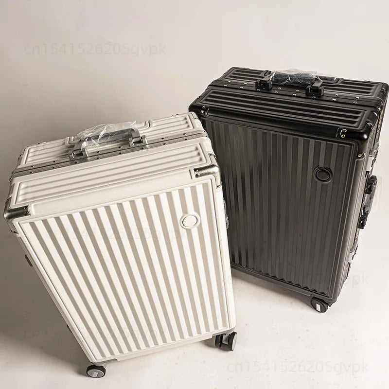 20/24 Inch Large Capacity PC Rolling Luggage Case TSA Combination Lock Business Metal Frame Travel Suitcase on Wheels Travel Bag