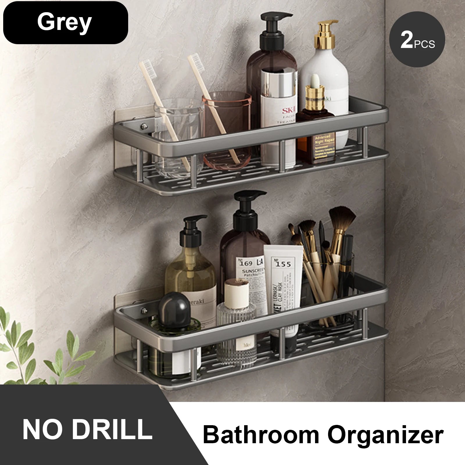 Bathroom Storage Rack Stainless Steel Anti Rust Storage Shower Rack Suction Cup Storage Rack Household Storage Appliances