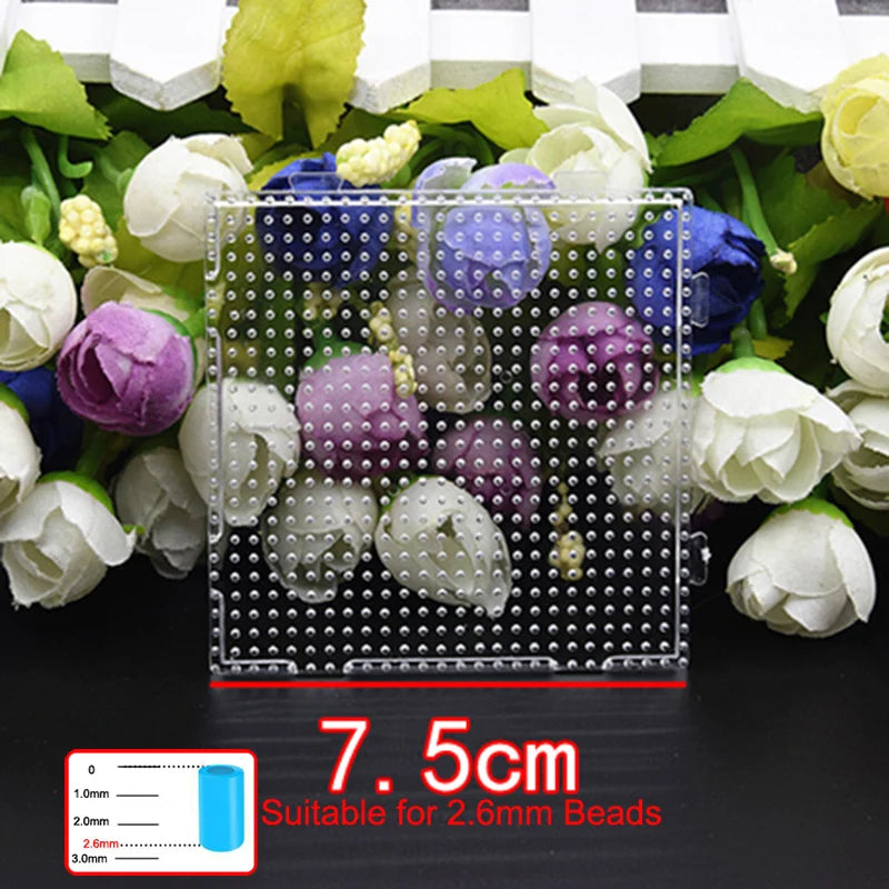 2.6mm Hama Beads Template DIY Perler Square Pegboard Fuse Beads Tool Educational Tangram Jigsaw Puzzle Template Kids Toy