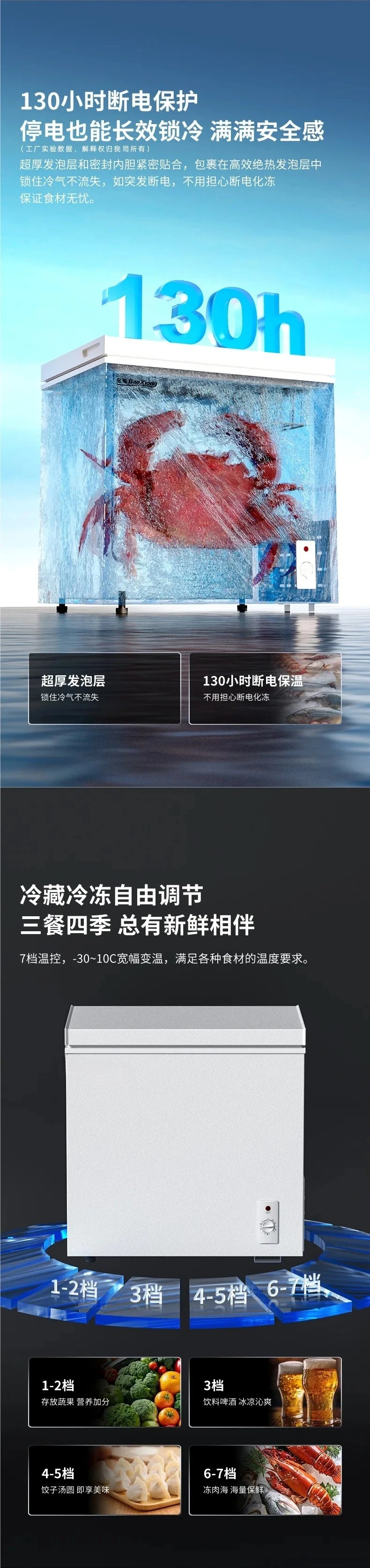 First-class Energy Efficiency Small Freezer Household Small Full Freezer Refrigerated Dual-purpose Mini Frost-free Freezer