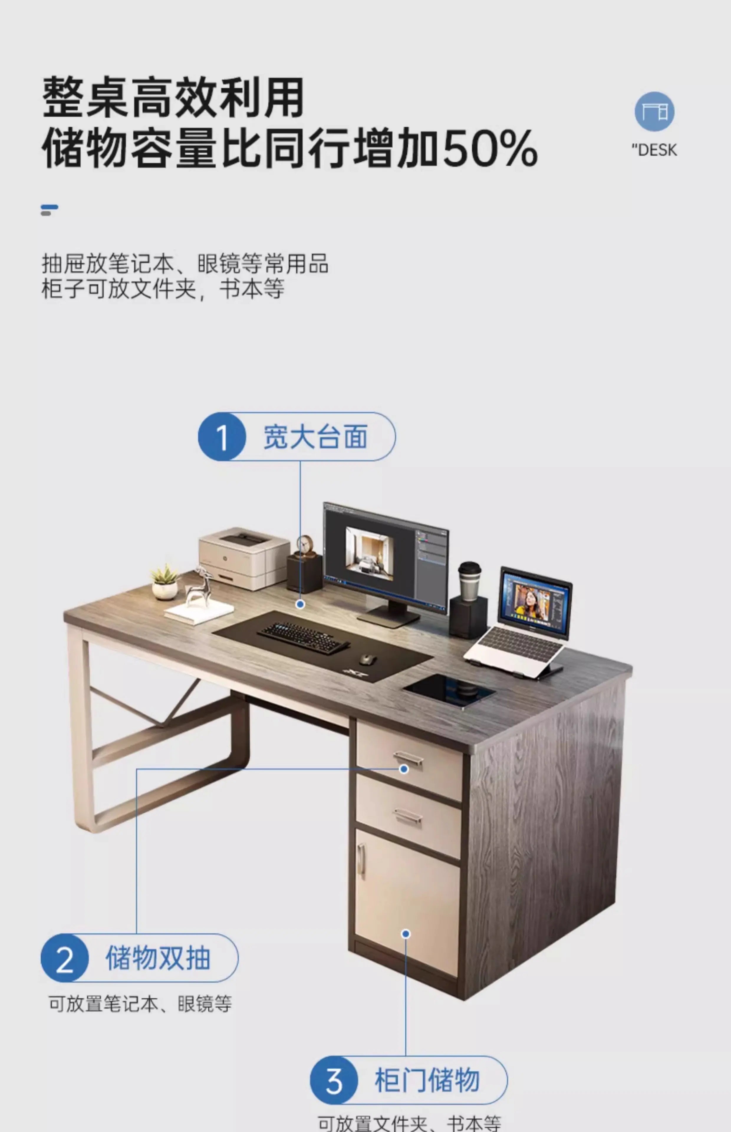 Dressing Simple Office Desk Bedroom Vanity Stainless Steel Office Desk Gamer Cabinet Coffee Escritorios De Oficina Furnitures