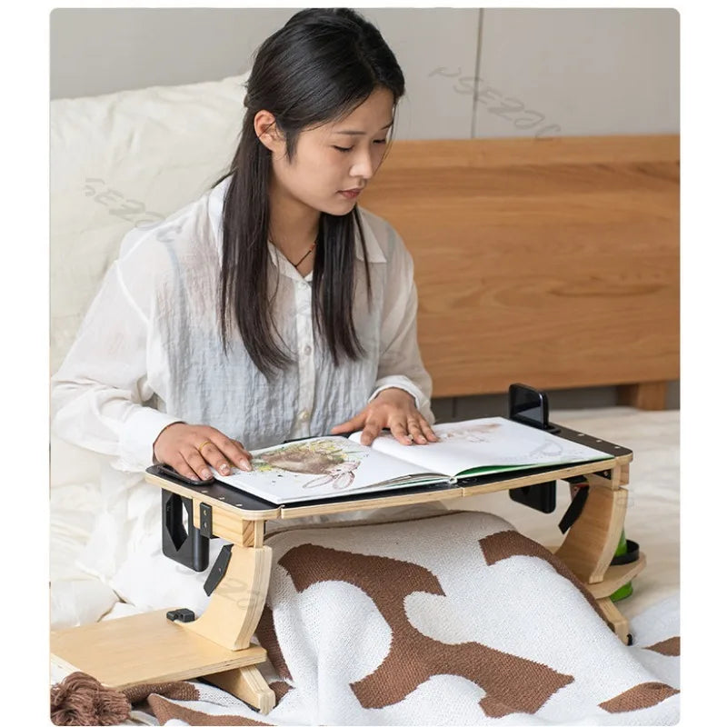 Home Lazy Bed Dining Table Dormitory Study Folding Office Desk Multi Functional Notebook Learning Tool