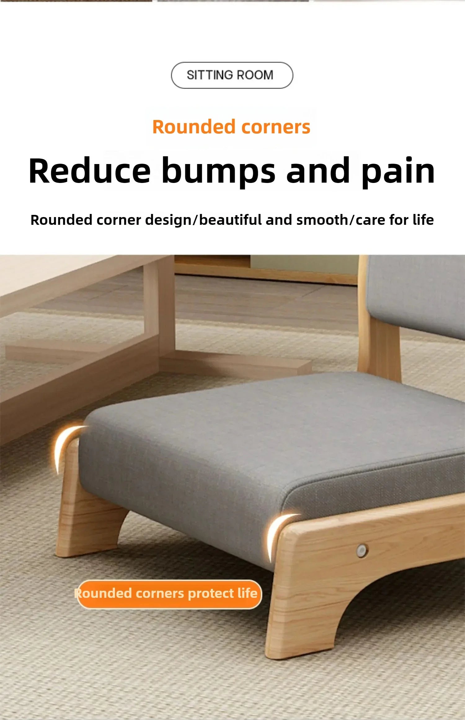 Modern Tatami Lazy Sofa Chair Japanese Living Room Furniture Back Floor Nordic Wind Bay Window Low