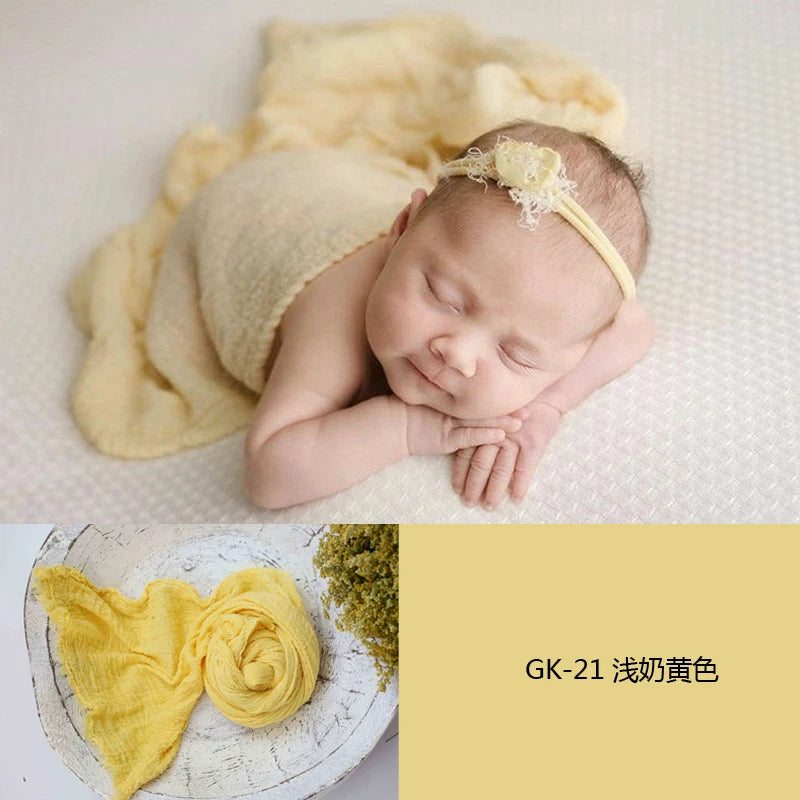 Newborn Photography Props Soft High Stretchable Cotton Seersucker Wrap Baby Posing Aid Photoshoot Props Babies Photo Accessories