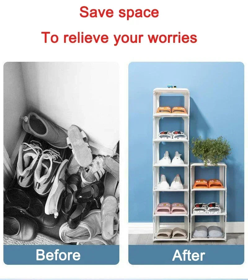 Shoe Rack Storage Organizer Household Living Room Vertical Shoes Rack Storage Cabinet Cabinets Removable Household Shoe Rack