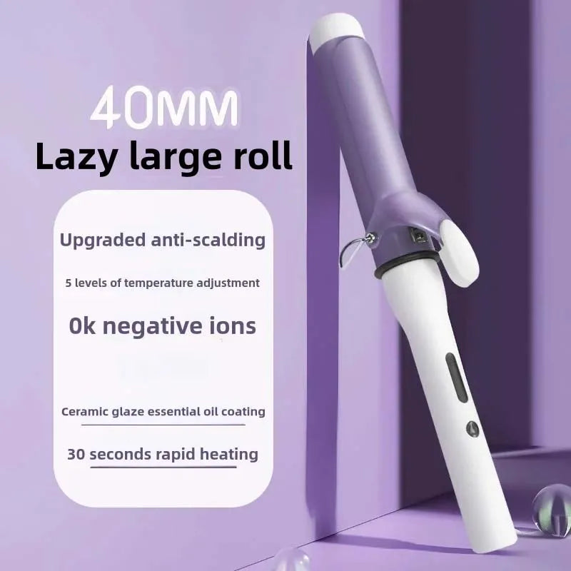 Portable Barrel Curling Wand 40Mm Curling Rod Home Big Barrel Negative Iron Professional Hair Curler Styling Tools