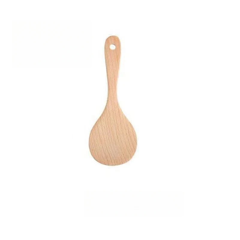 Lacquerless wooden spatula non-stick pan special high temperature household long handle wooden spoon solid wood kitchen utensils