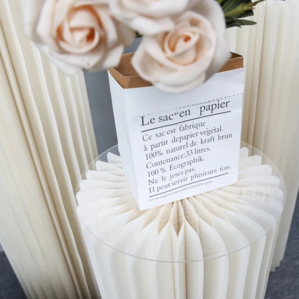 Buffet Risers Food Display Stand Round Table Cake Dessert Stand for Parties Foldable Paper Columns Display for Wedding Birthday