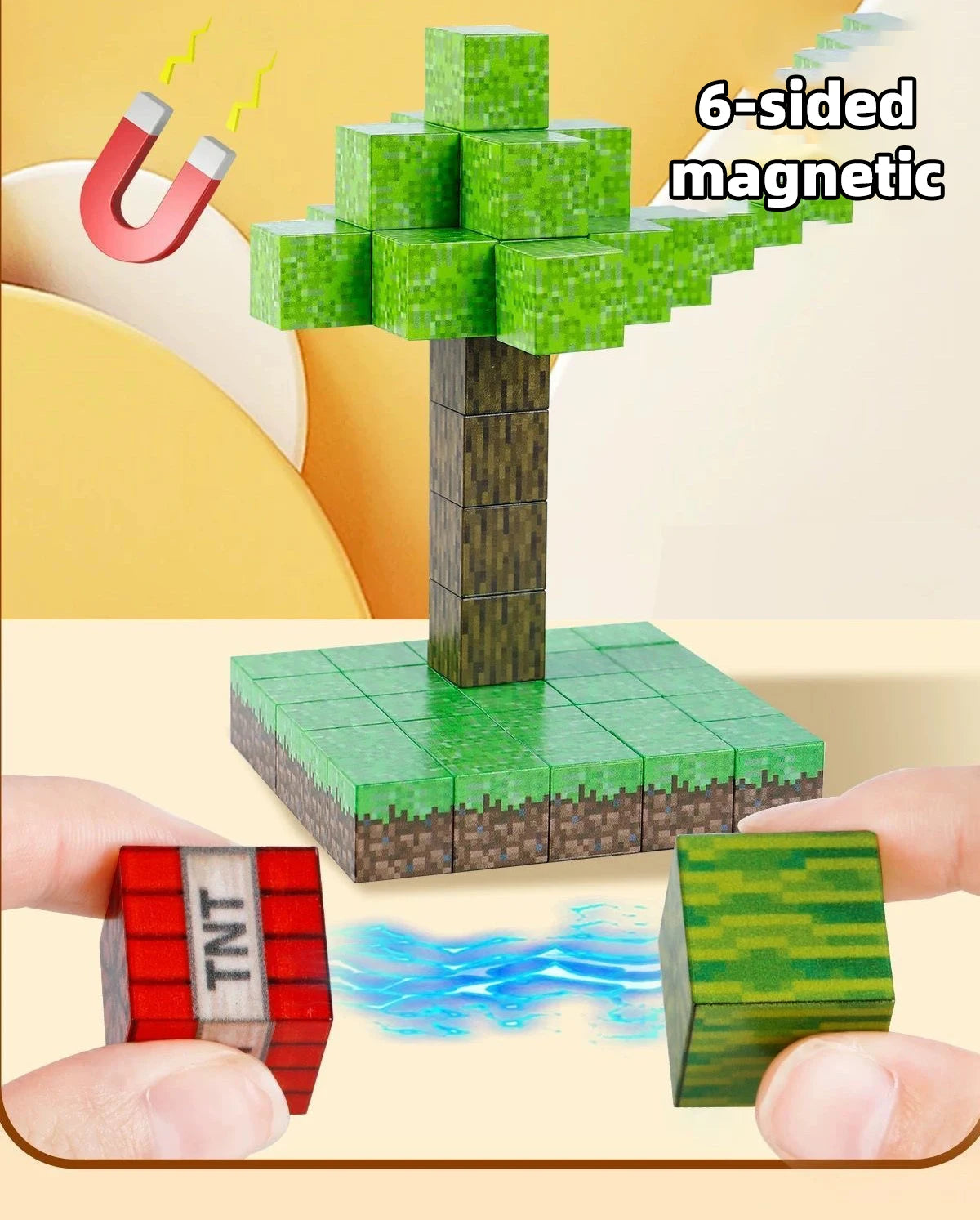 Magnetic building blocks toy storage box set - DIY assembly toys for children - building blocks for playing with tables