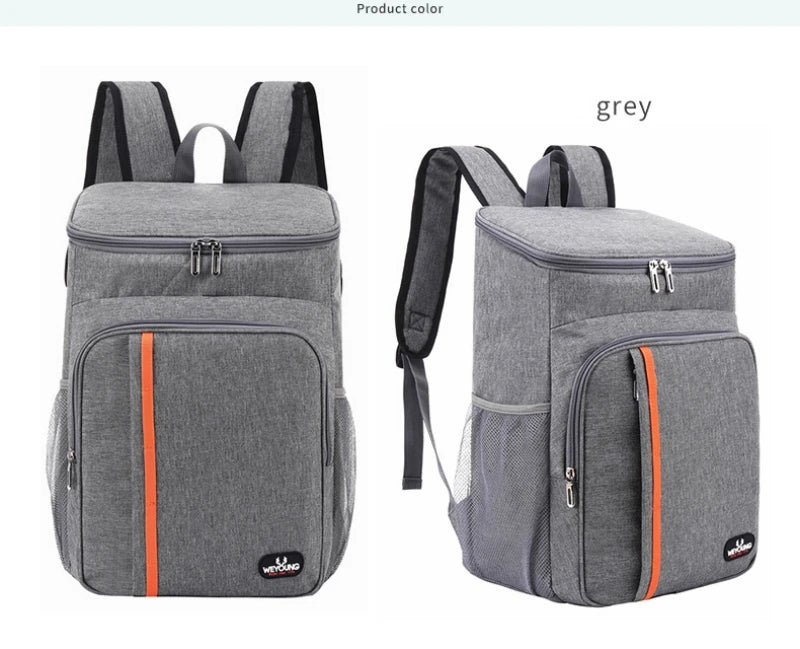 18L Portable Thermal Lunch Bag Food Box Durable Waterproof Cooler Ice Insulated Case BBQ Camping Oxford Dinner Backpacks Icebox