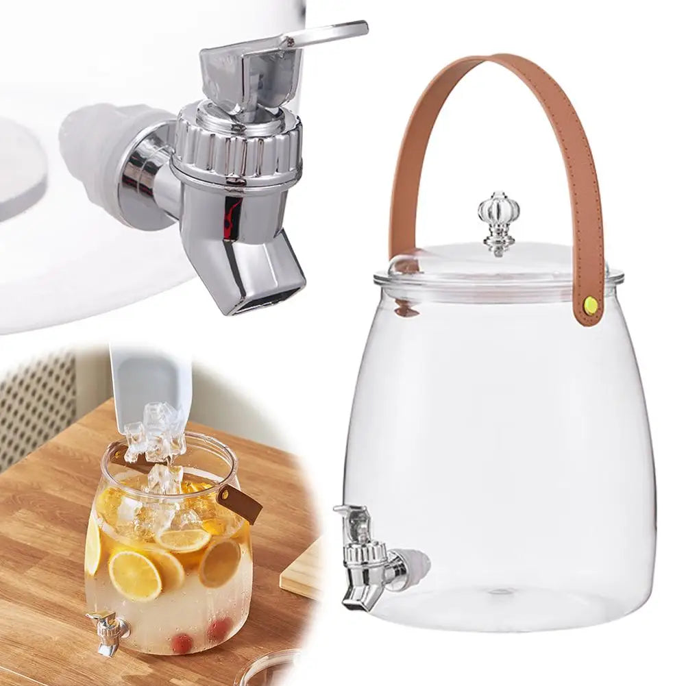 3L/5L PET Cold Water Kettle With Tap Tea Pots Dispenser Jug Juice Pitcher Pot For Refrigerator Drink Drinkware Cold Water Bucket