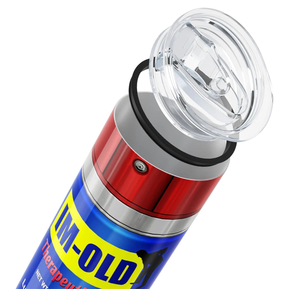 20oz Cups with Straw,Reusable Straw Cup for WD40 Dirty Pattern Thermos,Stainless Steel,Keep Cold,Ice Drinkware for Stanley Cup