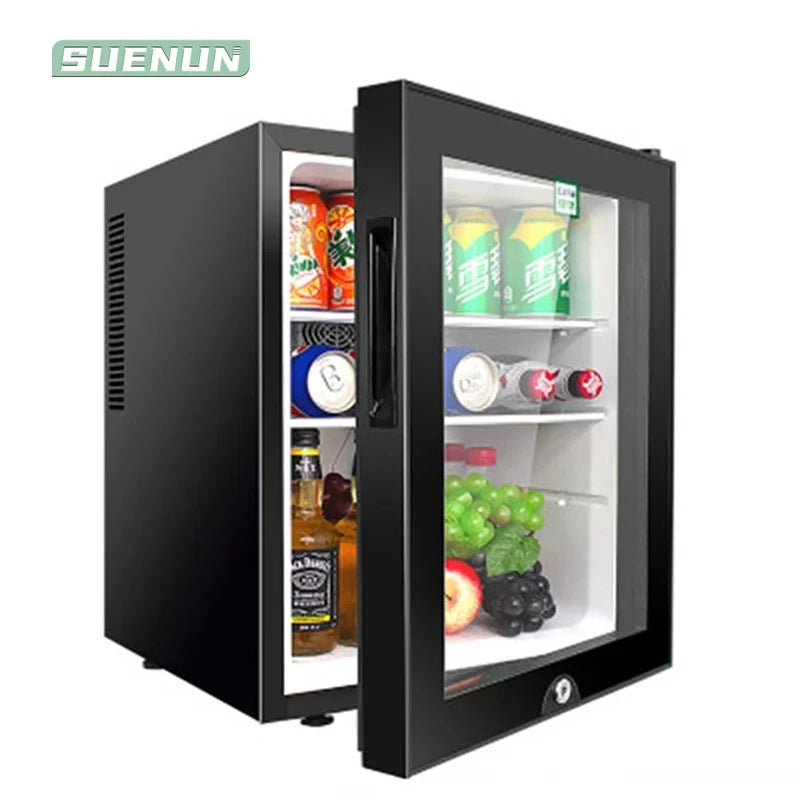 40L small refrigerator Single door Mask tea preservation cabinet Freezer with transparent glass doors