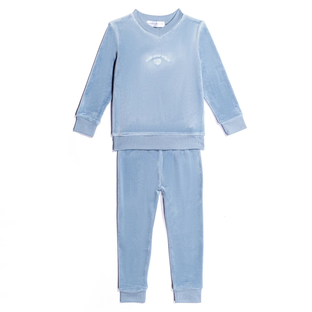 AS 2025 Velour lounge wear soft pjs family matching set dress footie clothes baby teen boys girls velour pajamas