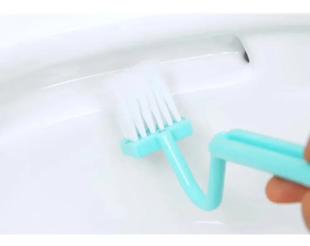 Toilet Brush S Shape Portable Toilet Cleaner Curved Edge Corner Handle Bathroom Supplies Cleaning Household Tools Accessories