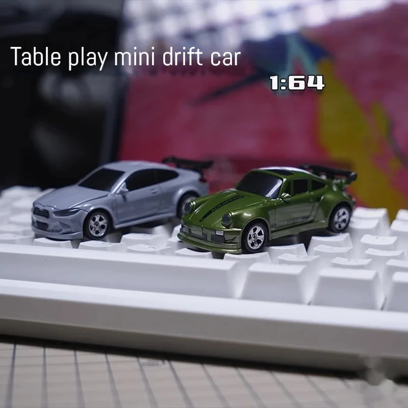 2025 New 1/64 Rc Car Desktop Remote Control Car Toy Stunt Remote Control Drift Car Rc Mini Racing 2.4g Simulation  Toy Model Gif