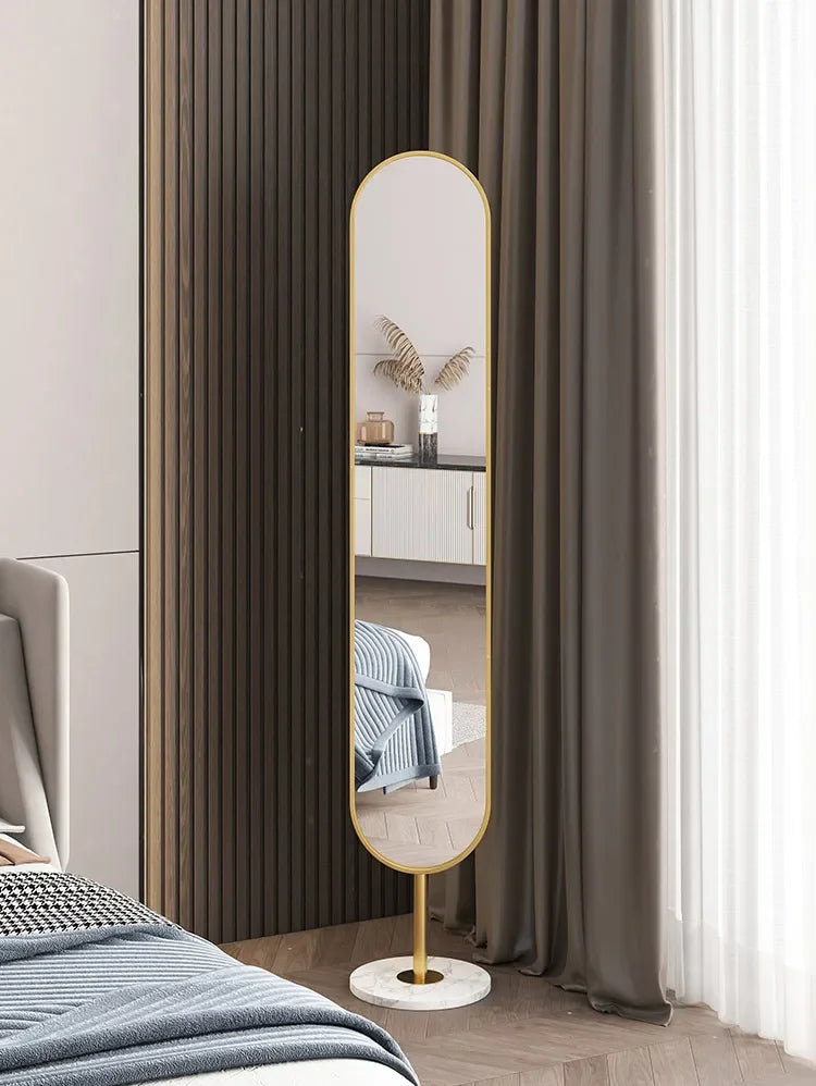Floor Standing Mirror Decoration Modern Full Body Oval Bathroom Bedroom Mirror Funky Luxury Long Big Espelhos Home Products