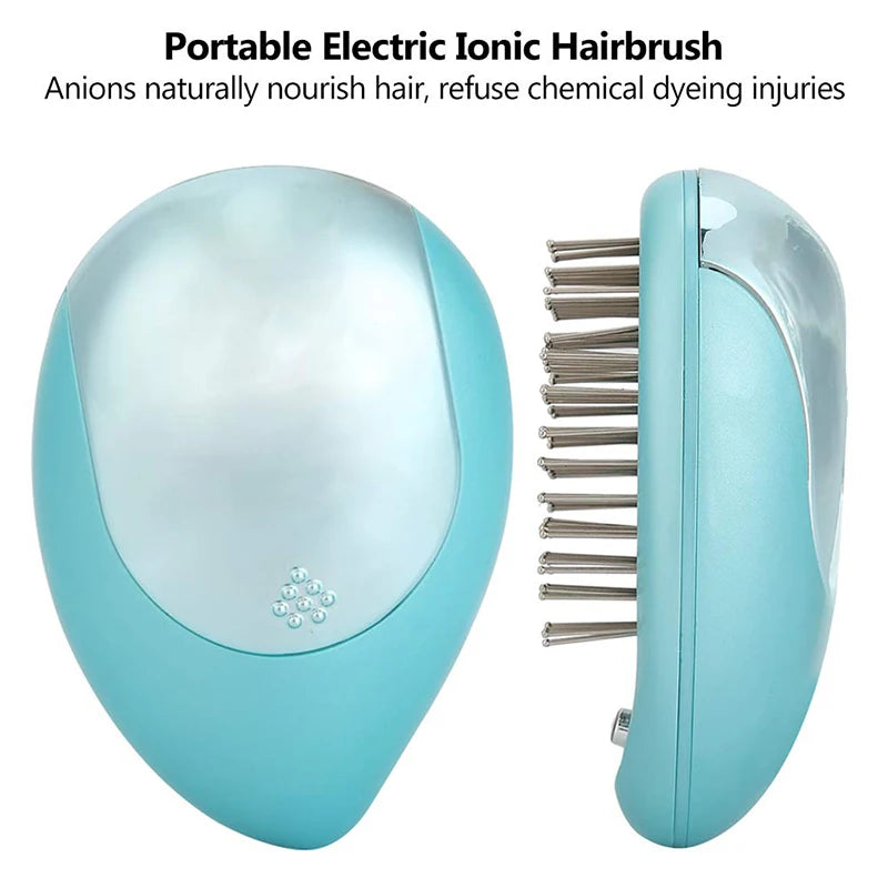 Hot Selling Battery Negative Ion Massage Comb Portable Negative Ion Massage Scalp Hair Brush To Relax The Scalp