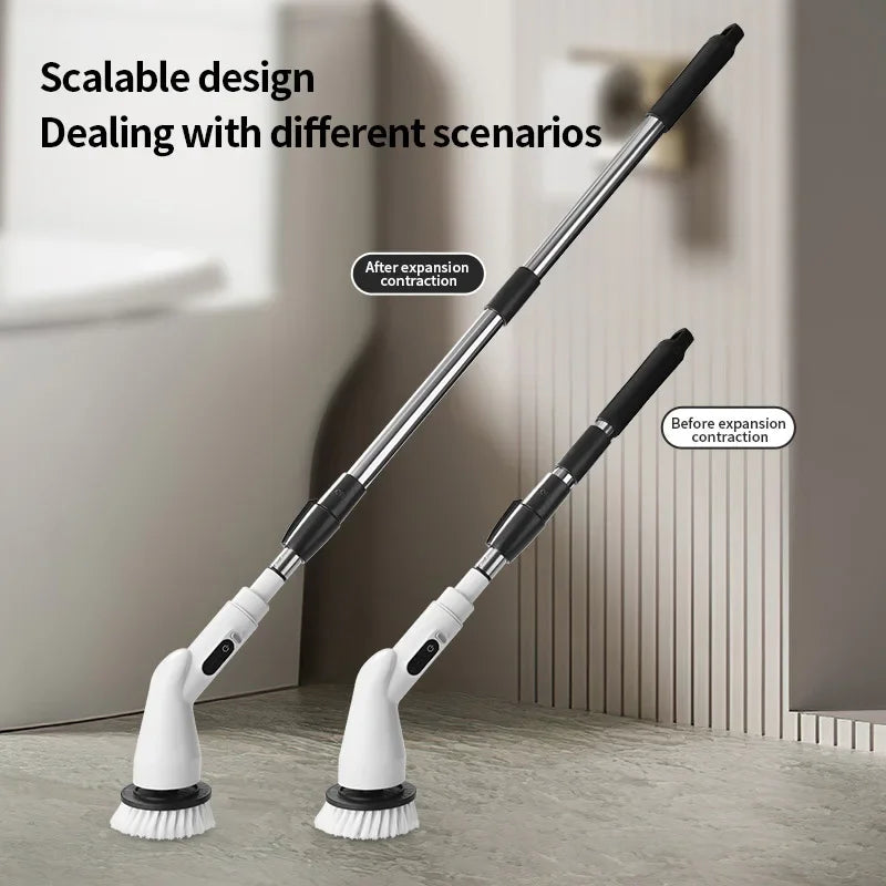 Xiaomi 2000mAh 6-in-1 Electric Cleaning Brush Wireless Electric Rotary Clean Brush Shower Clean 8 Head For Bathroom Kitchen Home