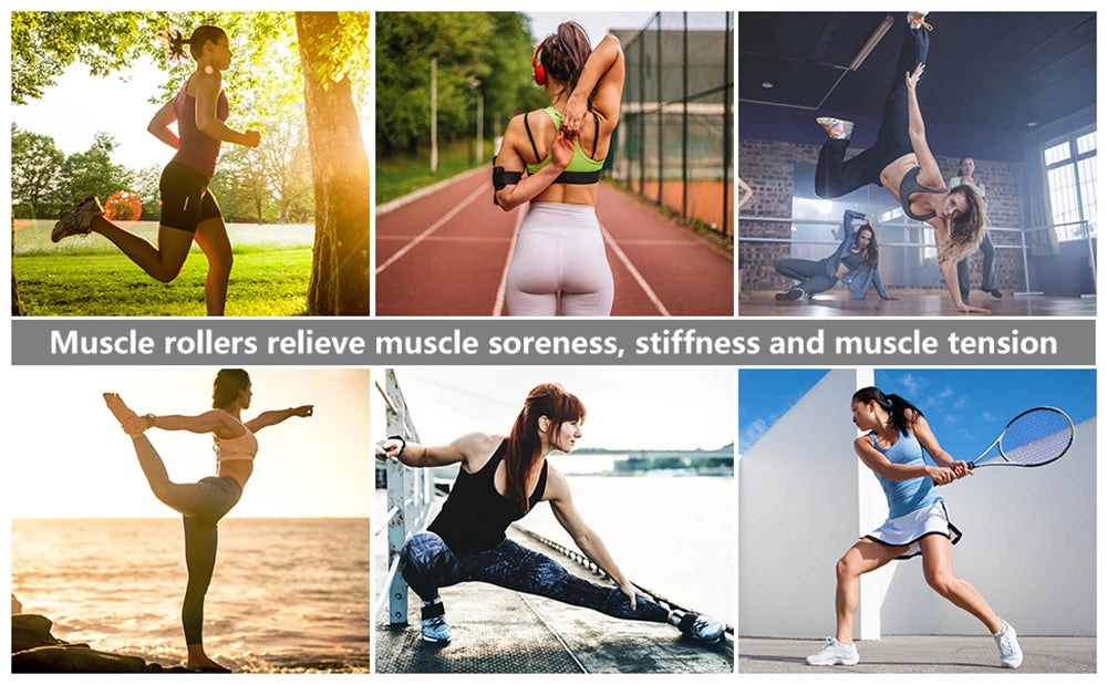 Muscle Massage Roller for Deep Tissue 360° Manual Dual Angle Foam Massager Roller for Legs Neck Arm Waist Muscle Roller Massager