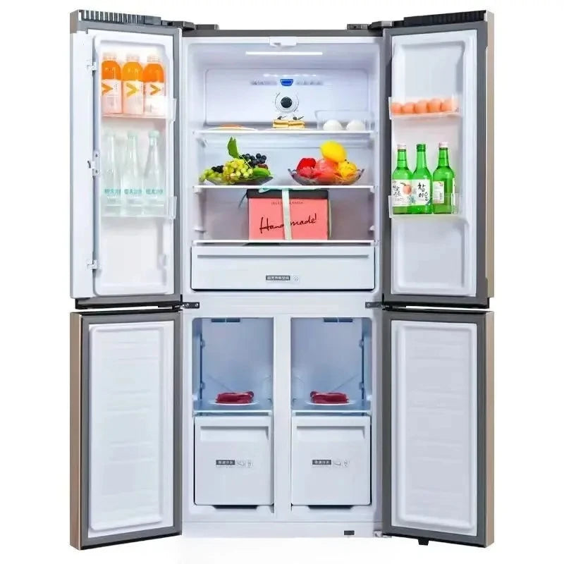 2025 Premium 586L 4-Door French Door Refrigerator - Inverter Energy Saving Large Capacity Household Fridge