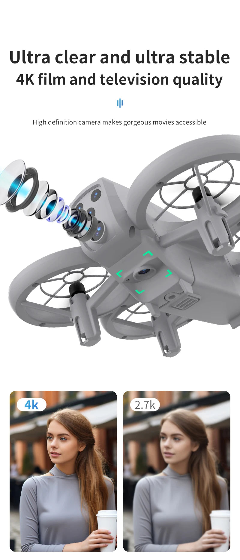 High-definition aerial photography drone remote control quadcopter children's toy