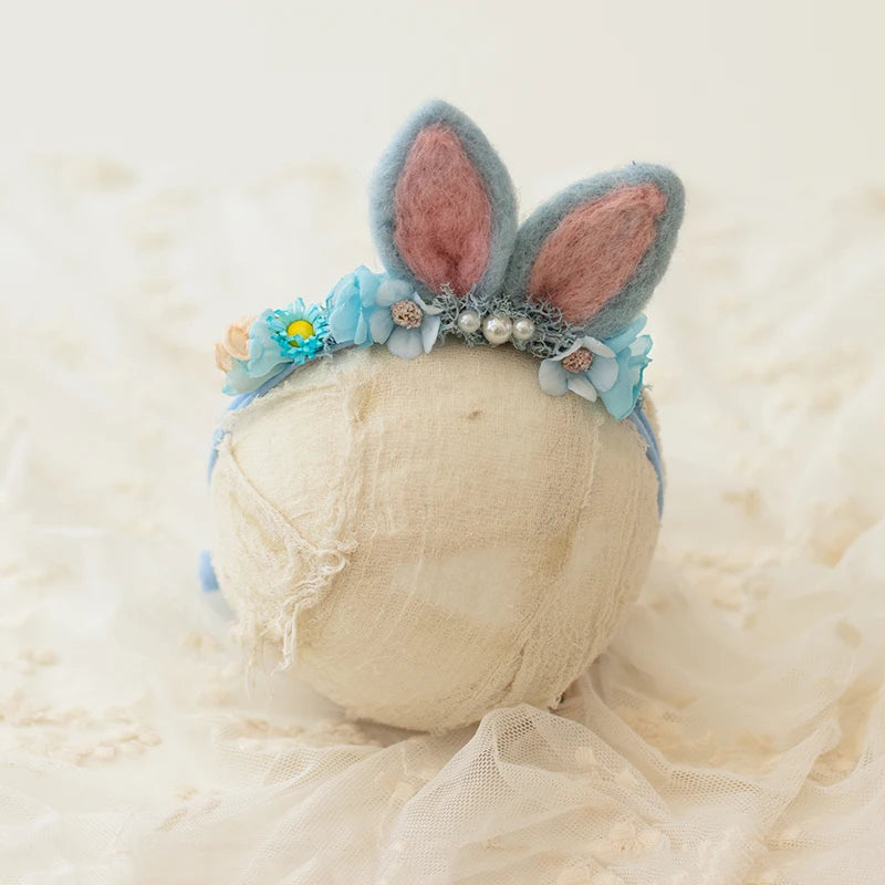 ❤️Newborn Photography Props Accessory Cute Manual Headband Studio Baby Photo Cartoon Ear Headwear Infant Shoot Accessories