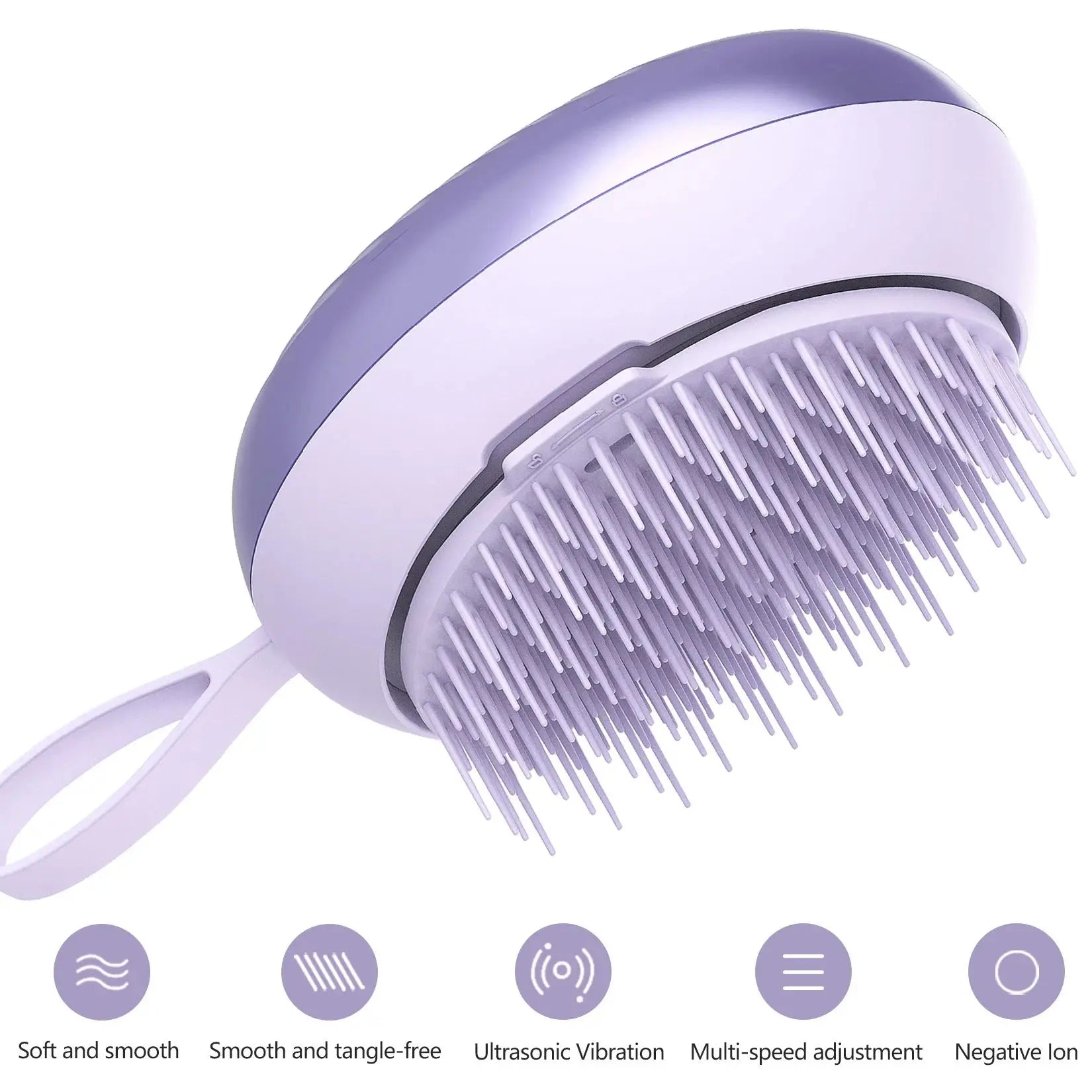 Electric Negative Ion Massage Comb, Hair More Fluffy and Smooth without Tangles Two Vibration Massage, Effectively Soothing