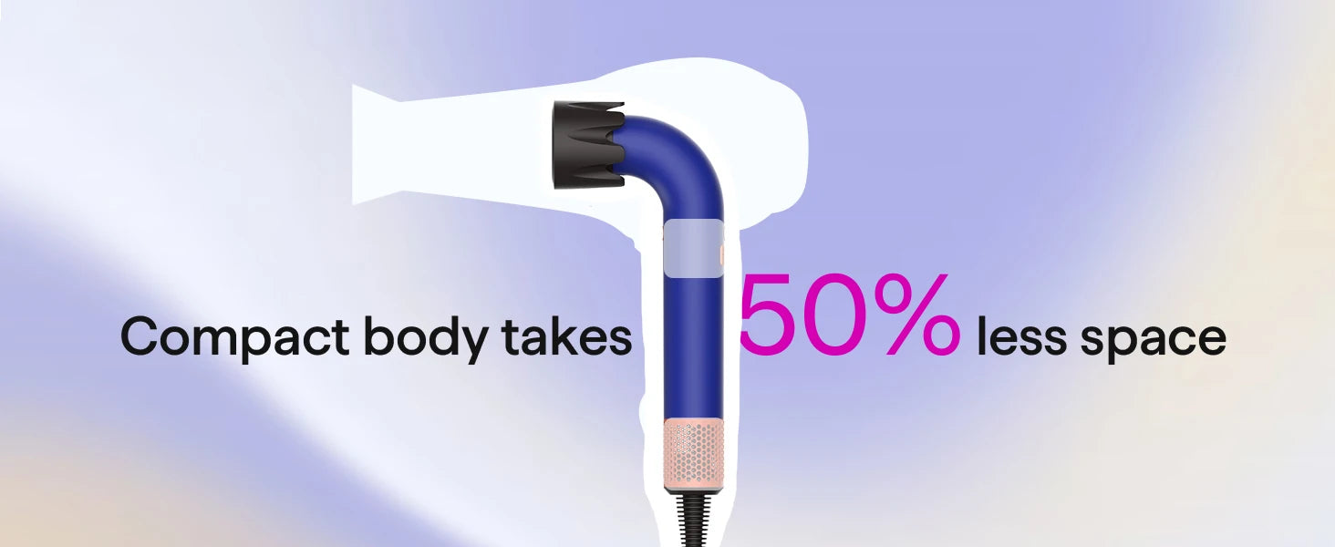 Hair dryer, 1400W high power, quick drying, lightweight body, low noise, comes with multiple types of air nozzles.