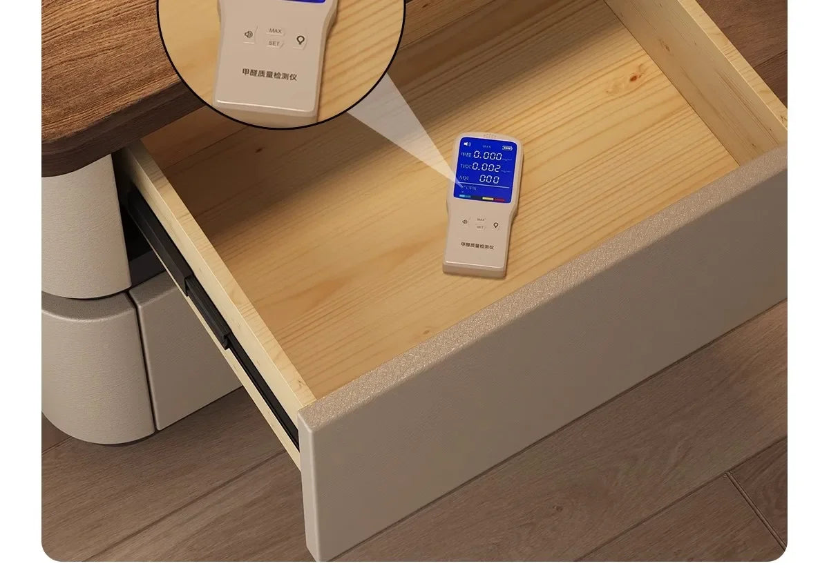 Smart Bedside Table Side With Combination Lock Deluxe Bedside Table Locker Safe Box Cabinet Nightstands Home Bedroom Furniture